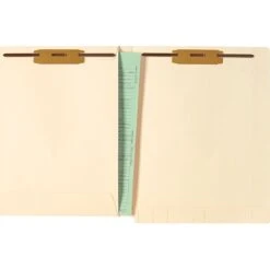 Medical Arts Press® Heavy-Duty End-Tab Fastener Folder W/Full Front Pocket; 2 Fasteners, Positions 1 & 3, Letter Size, 50/Box