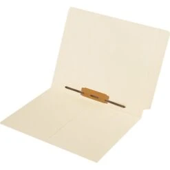 Medical Arts Press® 11 Pt. Manila End-Tab Pocket Folders W/Mylar Spine; 5th Position Fastener, 50/Bx