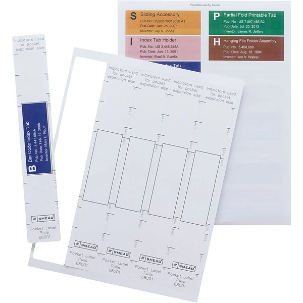 Smead Viewables Pocket Label Pulls, Paper/Poly Laminate, 45 Per Pack (68001) 3 Smead Viewables Pocket Label Pulls, Paper/Poly Laminate, 45 Per Pack (68001)