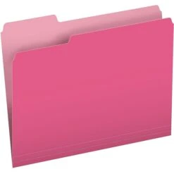 PendaFlex® Two-Tone Color File Folders, Letter Size, Pink, 100/pack -Esseltela Shop s1053310 s7