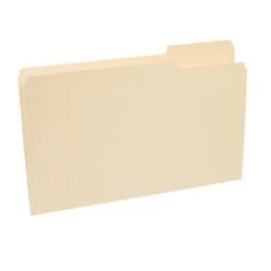 Quill Brand® 2-Ply File Folders, Assorted Tabs, 1/3-Cut, Legal Size, Manila, 100/Box (770137) -Esseltela Shop s1060859 s7
