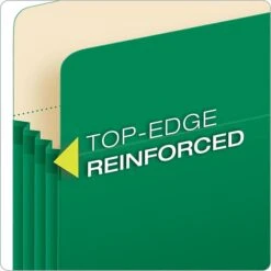 Pendaflex 10% Recycled Reinforced File Pocket, 5 1/4" Expansion, Letter Size, Green (2366397) -Esseltela Shop s1061738 s7