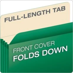 Pendaflex 10% Recycled Reinforced File Pocket, 5 1/4" Expansion, Letter Size, Green (2366397) -Esseltela Shop s1061739 s7
