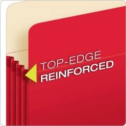 Pendaflex 10% Recycled Reinforced File Pocket, 5 1/4" Expansion, Letter Size, Red (2548672) -Esseltela Shop s1061749 s7