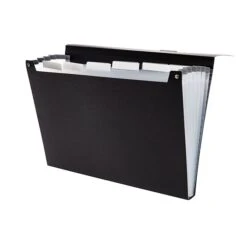 TRU RED™ Reinforced Plastic Accordion File, 7-Pocket, Letter Size, Black (TR51811)