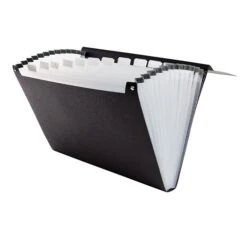 TRU RED™ Plastic Accordion File, 13-Pocket, Letter Size, Black (TR51807)