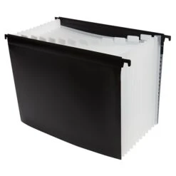 TRU RED™ Moisture Resistant Hanging File Folder, 15.35" Expansion, Letter Size, Black (TR51813)