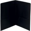 Smead Two Pocket Portfolios, Black, 25/BX