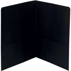 Smead Two Pocket Portfolios, Black, 25/BX