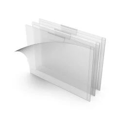 TRU RED™ Moisture Resistant File Pocket, Flap Closure, Letter Size, Clear, 5/Pack (TR36054)