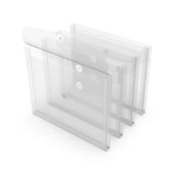 TRU RED™ Moisture Resistant Expanding Wallet, Button & String Closure, Letter Size, Clear, 10/Pack (TR32430)