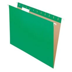 Pendaflex® Recycled Hanging File Folders, 1/5 Tab, Letter Size, Bright Green, 25/Box (81610)