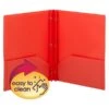 Smead Poly Two-Pocket Fastener Folders, Letter, Red, 25/Bx (87727) -Esseltela Shop s1184667 s7