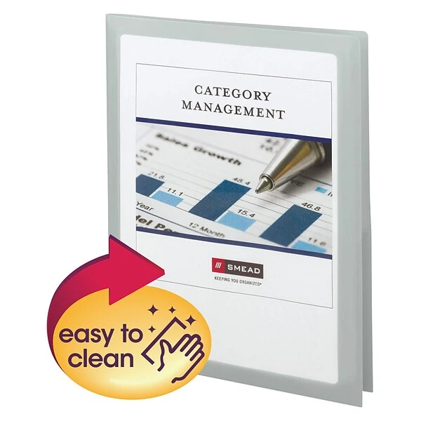 Smead 2-Pocket Presentation Folder, Oyster, 5/Pack (87706) 3 Smead 2-Pocket Presentation Folder, Oyster, 5/Pack (87706)