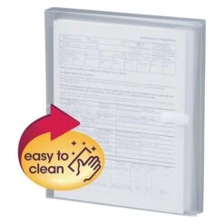 Smead Poly Wallets, 1.25" Expansion, Letter Size, Clear, 5/Pack (89661)