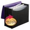 Smead Plastic Accordian File, 12 Pockets, Letter Size, Purple/Black (70862) -Esseltela Shop s1184694 s7