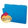 Smead Poly File Folder, 1/3-Cut- Tab Letter Size, Blue, 24/Box (10503) -Esseltela Shop s1184705 s7