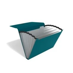 TRU RED™ Moisture Resistant Reinforced Plastic Accordion File, 7-Pocket, Letter Size, Teal (TR52023)