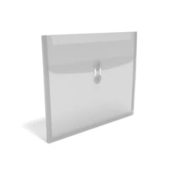 TRU RED™ Plastic Filing Envelope With Button & String Closure, Letter Size, Clear, 5/Pack (TR34530)