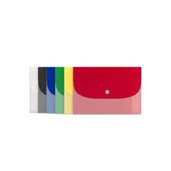 TRU RED™ Plastic Filing Envelope With Snap Closure, Letter Size, Assorted Colors (TR51798)