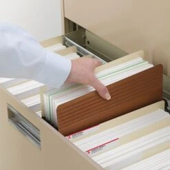 Smead Easy Grip Redrope File Pockets, 3-1/2" Expansion, Letter Size, Brown, 25/Box (73208) -Esseltela Shop s1190585 s7