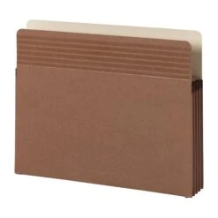 Smead Easy Grip Redrope File Pockets, 3-1/2" Expansion, Letter Size, Brown, 25/Box (73208) -Esseltela Shop s1190587 s7