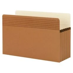 Smead Easy Grip Paper Stock File Pocket, 5.25" Expansion, Legal Size, Redrope, 10/Box (73211) -Esseltela Shop s1190597 s7