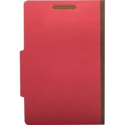 Quill Brand® 2/5-Cut Tab Pressboard Classification File Folders, 2-Partitions, 6-Fasteners, Legal, Red, 15/Box (739030) -Esseltela Shop s1192303 s7