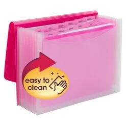 Smead Vibrant Line Plastic Accordion File, 12-Pocket, Letter Size, Pink/Clear (70864) 9 Smead Vibrant Line Plastic Accordion File, 12-Pocket, Letter Size, Pink/Clear (70864) -Esseltela Shop s1192359 s7