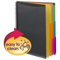 Smead Poly Project Letter Size Solid Cover Presentation Book, Gray/Bright Colors (89207) -Esseltela Shop s1192360 s7