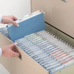 Smead TUFF Recycled Hanging File Folder, 3-Tab Tab, Letter Size, Blue, 18/Box (64041) -Esseltela Shop s1192383 s7