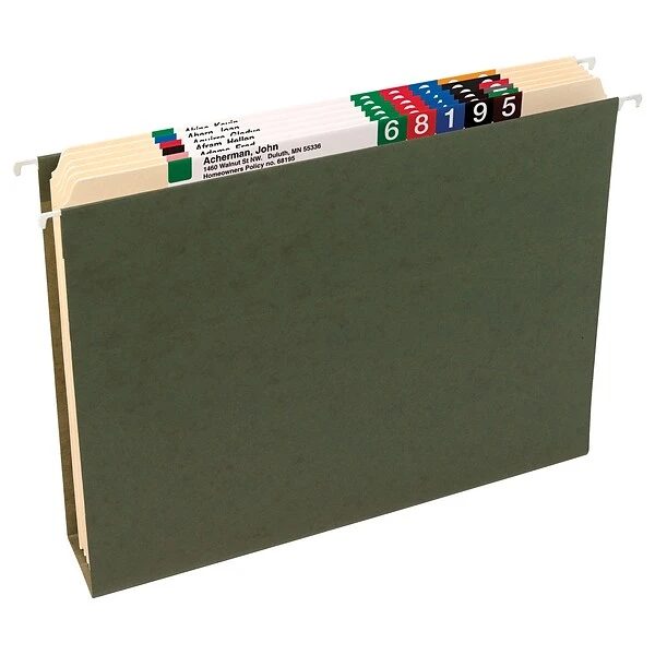 Smead 100% Recycled Hanging File Folders, 2" Expansion, Legal Size, Standard Green, 25/Box (65095) 10 Smead 100% Recycled Hanging File Folders, 2" Expansion, Legal Size, Standard Green, 25/Box (65095) - Image 8