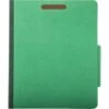 Quill Brand® 2/5-Cut Tab Pressboard Classification File Folders, 2-Partitions, 6-Fasteners, Letter, Green, 15/Box (738034)