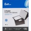 Quill Brand® 2-Pocket Folders With Fasteners Black, 25/Box (712805) -Esseltela Shop s1193455 s7