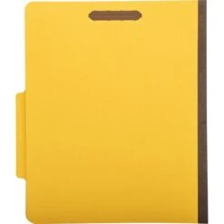 Quill Brand® 2/5-Cut Tab Pressboard Classification File Folders, 1-Partition, 4-Fasteners, Letter, Yellow, 15/Box (746038) 9 Quill Brand® 2/5-Cut Tab Pressboard Classification File Folders, 1-Partition, 4-Fasteners, Letter, Yellow, 15/Box (746038) -Esseltela Shop s1194085 s7