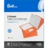 Quill Brand® 2-Pocket Folders With Fasteners, Orange, 25/Box (712880) -Esseltela Shop s1194108 s7