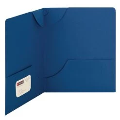 Smead Lockit 2-Pocket Presentation Folders, Dark Blue, 25/Box (87982) -Esseltela Shop s1198139 s7