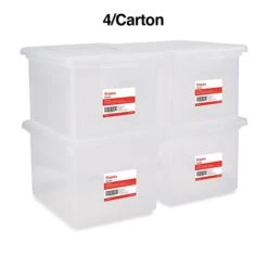 TRU RED™ Hanging File Box, Snap Lid, Letter/Legal Size, Clear, 4/Carton (TR57620CT) -Esseltela Shop s1219734 s7