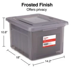 Staples® Hanging File Box, Snap Lid, Letter/Legal Size, Frost Gray, 4/Carton (TR57623CT) -Esseltela Shop s1220997 s7