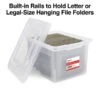 TRU RED™ Hanging File Box, Snap Lid, Letter/Legal Size, Clear, 4/Carton (TR57620CT) -Esseltela Shop s1221003 s7