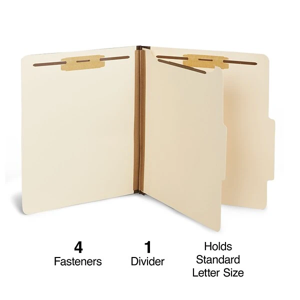 Staples® 10% Recycled Classification Folder, 1-Divider, 1.75" Expansion, Letter Size, Manila, 10/Box (TR384873) 3 Staples® 10% Recycled Classification Folder, 1-Divider, 1.75" Expansion, Letter Size, Manila, 10/Box (TR384873)