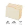 Quill Brand® Right Position File Folders, 1/3-Cut, Letter Size, Manila, 100/Box (730042) -Esseltela Shop s1227719 s7