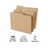 Staples File Folders, 1/3 Cut, Letter Size, Natural Brown, 100/Box (TR756044) -Esseltela Shop s1227765 s7