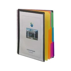 Smead Poly Project Letter Size Solid Cover Presentation Book, Gray/Bright Colors (89207) -Esseltela Shop sp103902942 s7
