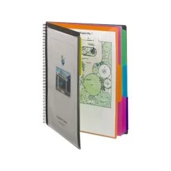 Smead Poly Project Letter Size Solid Cover Presentation Book, Gray/Bright Colors (89207) -Esseltela Shop sp103902944 s7