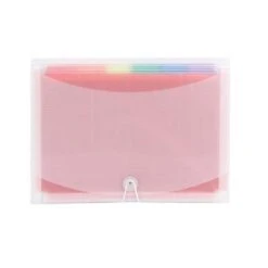 Smead ColorVue Plastic Accordion File, 13-Pocket, Letter Size, Clear/Rainbow (70723)