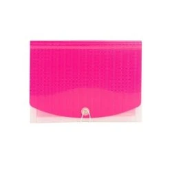 Smead Vibrant Line Plastic Accordion File, 12-Pocket, Letter Size, Pink/Clear (70864)