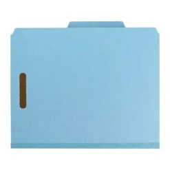 Smead 100% Recycled Pressboard Classification Folder, 1 Divider, 2" Expansion, Letter, Blue (13721) -Esseltela Shop sp106969796 s7