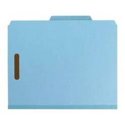 Smead 100% Recycled Pressboard Classification Folder, 2 Dividers, 2" Expansion, Letter, Blue (14021) -Esseltela Shop sp106969813 s7