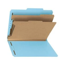 Smead 100% Recycled Pressboard Classification Folder, 2 Dividers, 2" Expansion, Letter, Blue (14021) -Esseltela Shop sp106969814 s7